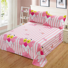 Load image into Gallery viewer, 2018 New Fashion 100%Cotton Stripe Bed flat Sheet Set Gift Adult Queen King Twin full Size 3PCS sheet set pillowcase bedding