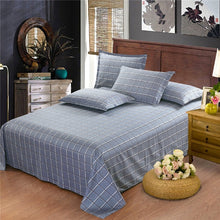 Load image into Gallery viewer, 2018 New Fashion 100%Cotton Stripe Bed flat Sheet Set Gift Adult Queen King Twin full Size 3PCS sheet set pillowcase bedding