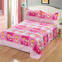 Load image into Gallery viewer, 2018 New Fashion 100%Cotton Stripe Bed flat Sheet Set Gift Adult Queen King Twin full Size 3PCS sheet set pillowcase bedding