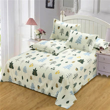 Load image into Gallery viewer, 2018 New Fashion 100%Cotton Stripe Bed flat Sheet Set Gift Adult Queen King Twin full Size 3PCS sheet set pillowcase bedding