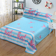 Load image into Gallery viewer, 2018 New Fashion 100%Cotton Stripe Bed flat Sheet Set Gift Adult Queen King Twin full Size 3PCS sheet set pillowcase bedding