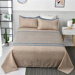 3pcs/Set Bed Sheet Winter Thickness 100% Cotton Solid Bed Mattress Set Home Textile Bedding Sets  Bed Sheet With Pillow Covers